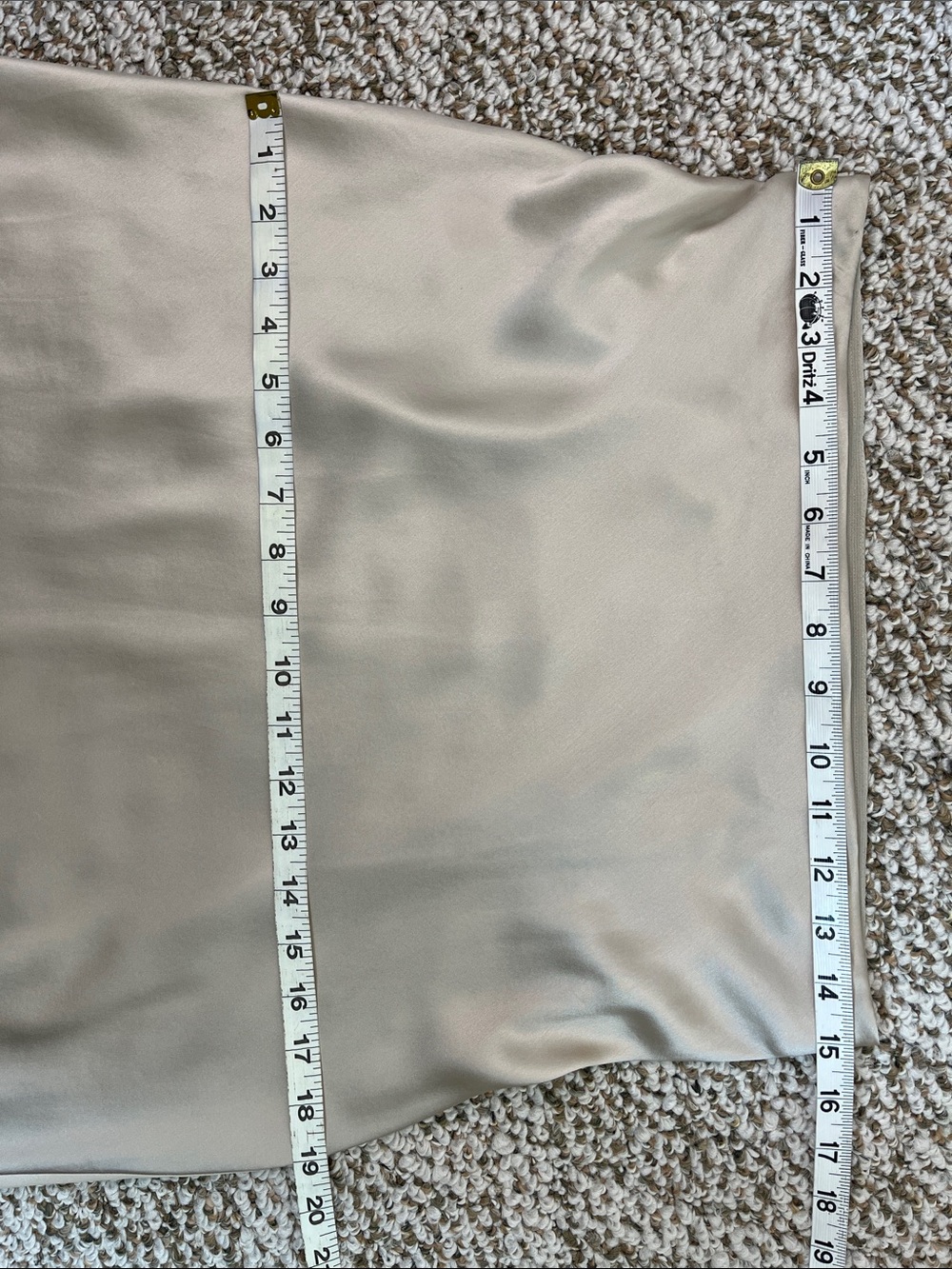 QUINCE 100% SILK PULL ON SKIRT ELASTIC WAIST AND WASHABLE CHAMPAGNE COLOR SZ MD - Picture 9 of 10